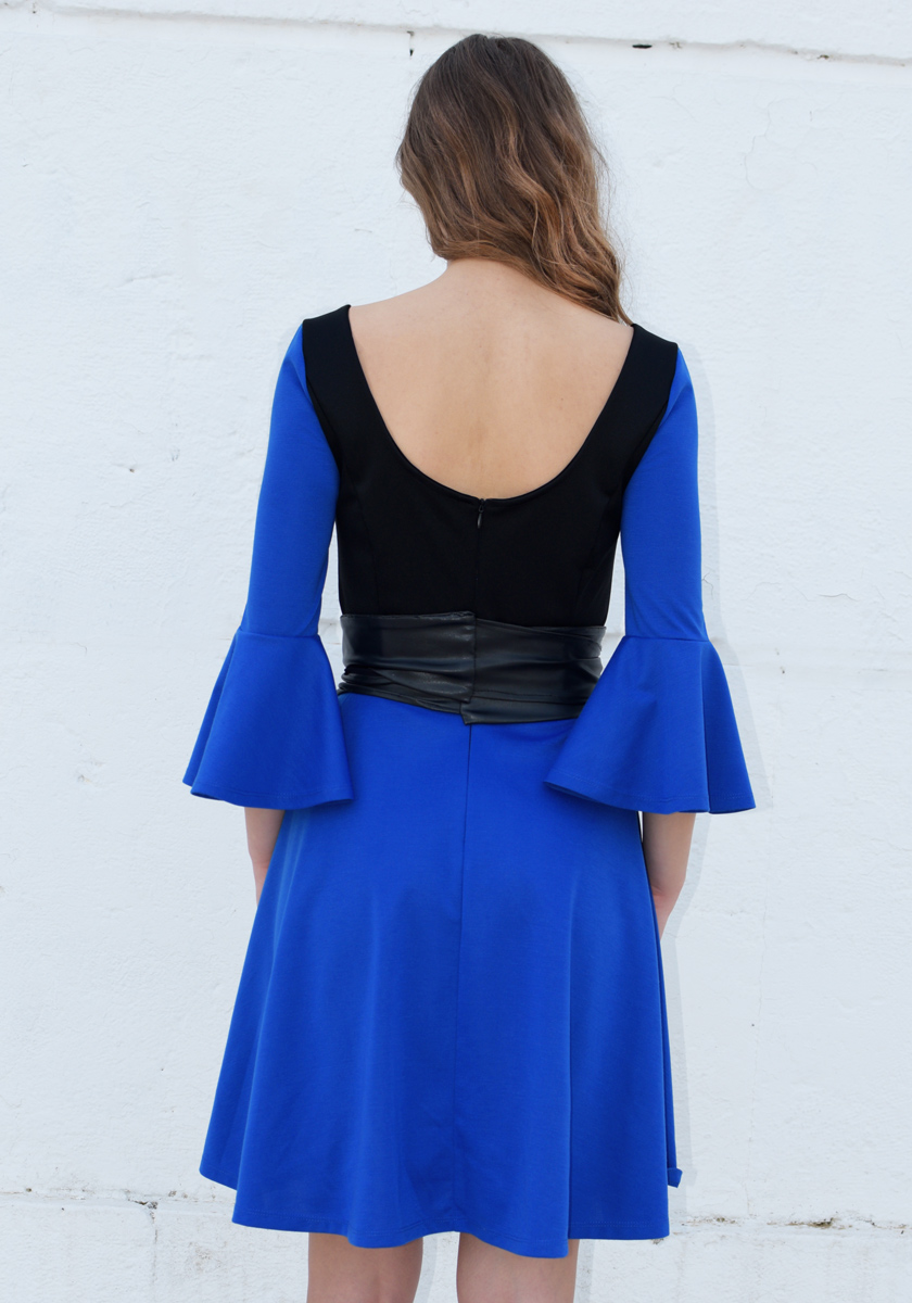 FIT&FLARE ROYAL BLUE DRESS