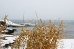 Snow on the beach, Palio Kavala, Greece