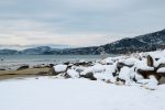 Snow on the beach, Palio Kavala, Greece