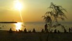 Sunset on the beach in Skala Kallirachi Thassos