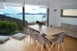 Living room at 1st floor with big dining table and chairs