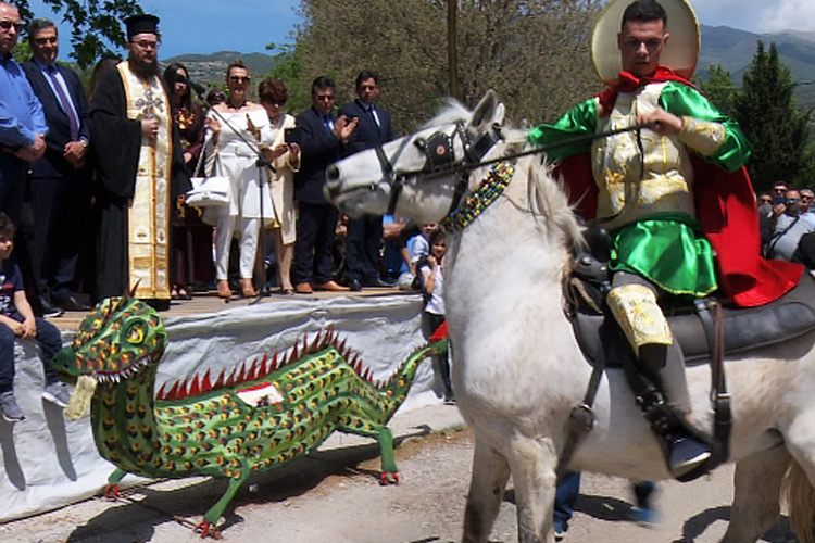 You are currently viewing Saint George slaying a Dragon – a Custom in Serres