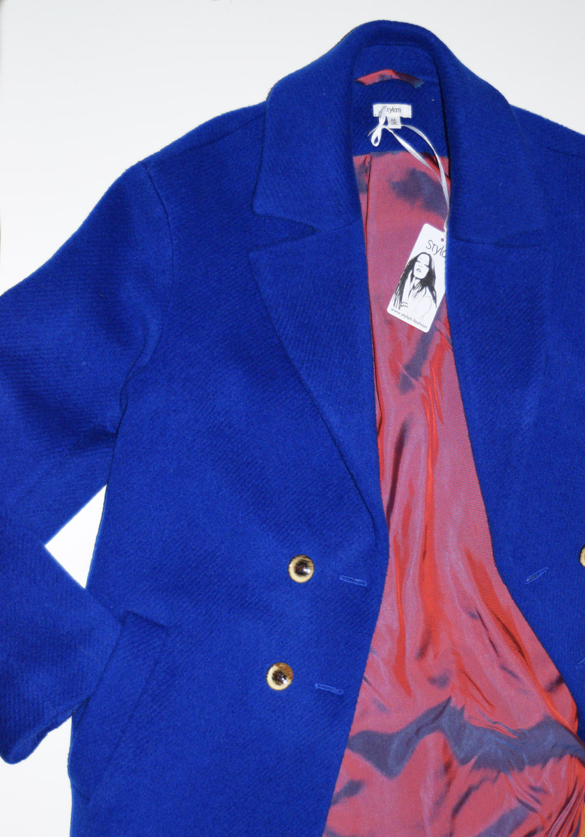 ROYAL BLUE DOUBLE BREASTED COAT